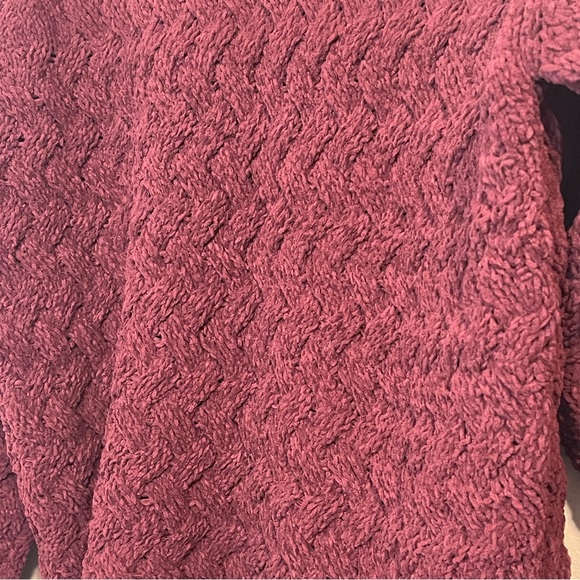 Bobeau Maroon Braided Crewneck Sweater XL - Picture 5 of 7